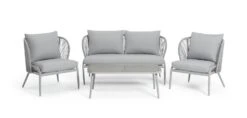 Habitat Riya 4 Seater Cane Effect Garden Sofa Set-Light Grey 3 Habitat Riya 4 Seater Cane Effect Garden Sofa Set-Light Grey -Habitat Furni Sales 9505197 R Z002A