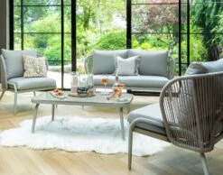 Habitat Riya 4 Seater Cane Effect Garden Sofa Set-Light Grey 5 Habitat Riya 4 Seater Cane Effect Garden Sofa Set-Light Grey -Habitat Furni Sales 9505197 R Z002C
