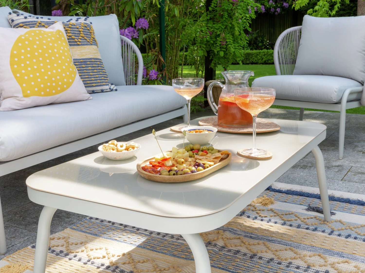 Habitat Riya 4 Seater Cane Effect Garden Sofa Set-Light Grey Habitat Riya 4 Seater Cane Effect Garden Sofa Set-Light Grey -Habitat Furni Sales 9505197 R Z005C