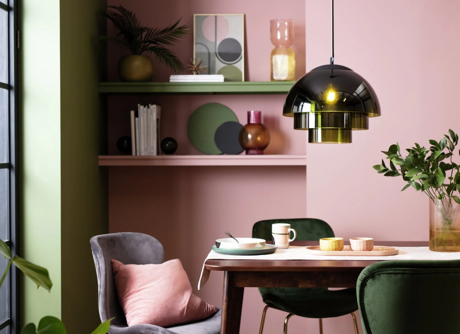 Habitat Zora 3 Tier Glass Pendant Light - Green Habitat Zora 3 Tier Glass Pendant Light - Green -Habitat Furni Sales 9506639 R Z001A