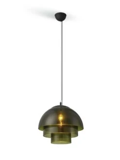 Habitat Zora 3 Tier Glass Pendant Light - Green 4 Habitat Zora 3 Tier Glass Pendant Light - Green -Habitat Furni Sales 9506639 R Z002C