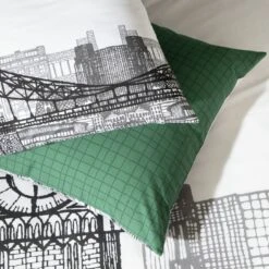 Habitat London Skyline Print Black &White Bedding Set-Single -Habitat Furni Sales 9511026 R Z003A