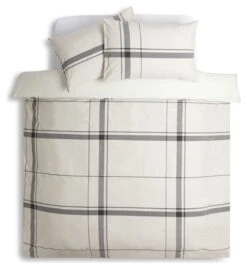 Habitat Cotton Yarn Dye Check Cream Bedding Set - Double -Habitat Furni Sales 9511655 R Z002A