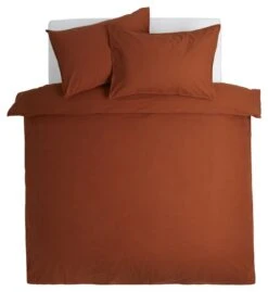 Habitat Cotton Linen Plain Rust Bedding Set - Double 2 Habitat Cotton Linen Plain Rust Bedding Set - Double -Habitat Furni Sales 9513914 R Z002A