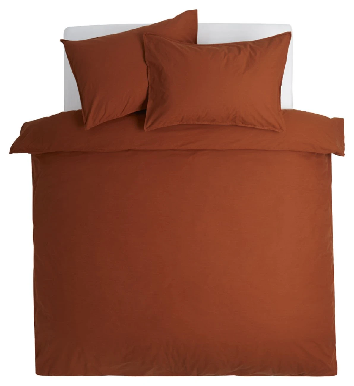 Habitat Cotton Linen Plain Rust Bedding Set - Double Habitat Cotton Linen Plain Rust Bedding Set - Double -Habitat Furni Sales 9513914 R Z002A