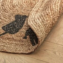 Habitat Kids Animal Abstract Jute Circle Rug - Natural -Habitat Furni Sales 9517374 R Z003C