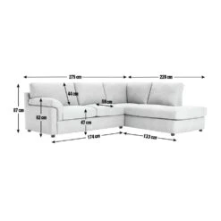 Habitat Florence Right Hand Corner Chaise Sofa - Grey 3 Habitat Florence Right Hand Corner Chaise Sofa - Grey -Habitat Furni Sales 9518139 R E001