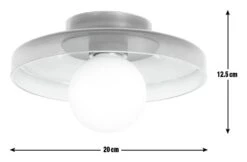 Habitat Jonna Bathroom Flush Ceiling Light -Dark Blue &Glass -Habitat Furni Sales 9518799 R E001