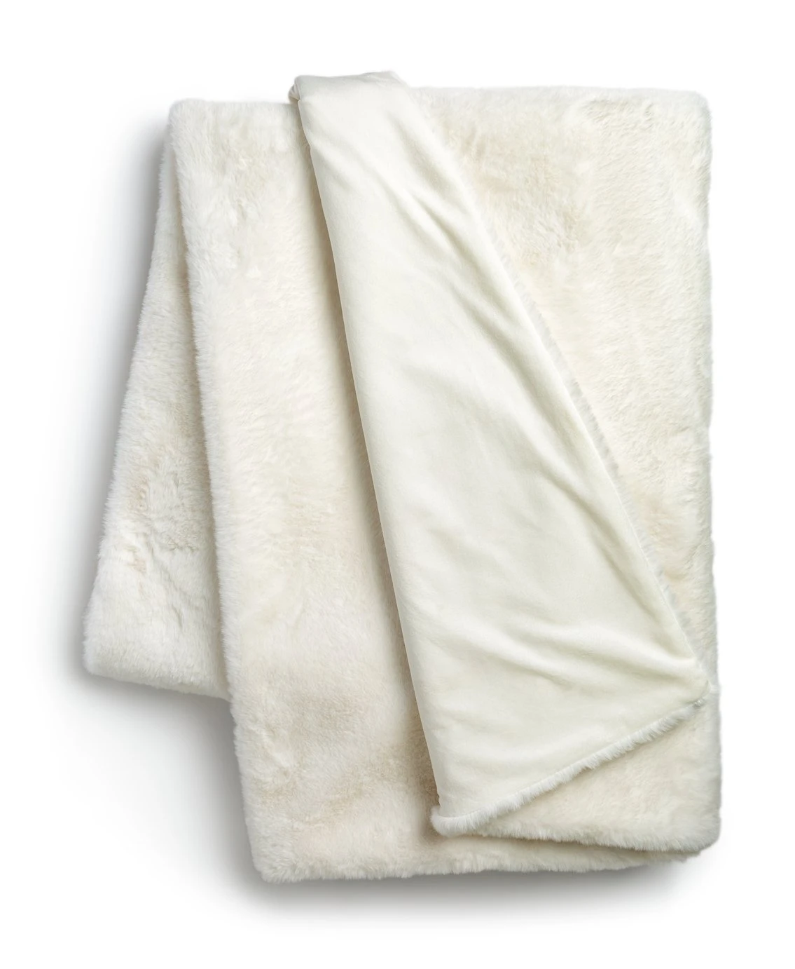 Habitat Faux Fur Plain Throw - Cream - 125x150cm Habitat Faux Fur Plain Throw - Cream - 125x150cm -Habitat Furni Sales 9520268 R Z001A