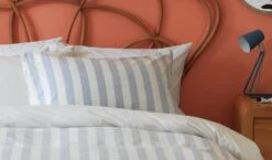 Habitat Stripe Sky Blue & White Bedding Set - Double -Habitat Furni Sales 9520385 R Z002C