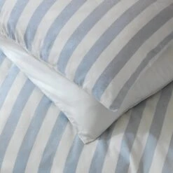 Habitat Stripe Sky Blue & White Bedding Set - Double -Habitat Furni Sales 9520385 R Z004C