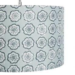 Habitat Country Floral Printed 30cm Drum Shade - Grey -Habitat Furni Sales 9521322 R Z002A