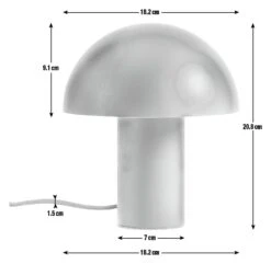 Habitat Ngami Mushroom Aluminium LED Touch Table Lamp - Blue -Habitat Furni Sales 9521535 R E001