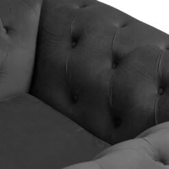 Habitat Chesterfield Velvet Armchair - Charcoal -Habitat Furni Sales 9522929 R Z005A