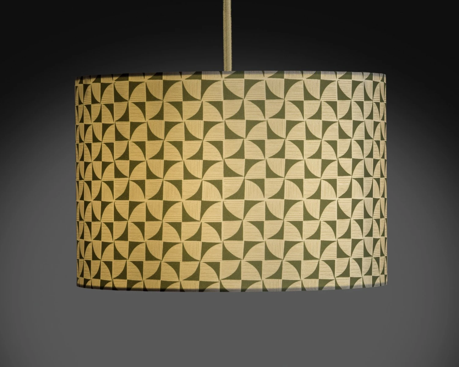 Habitat Cabin Retreat 30cm Block Shade - Green and White Habitat Cabin Retreat 30cm Block Shade - Green And White -Habitat Furni Sales 9523928 R Z002C