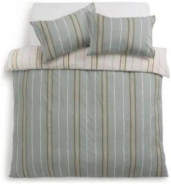 Habitat 180TC Sage Stripe Green Bedding Set - Single -Habitat Furni Sales 9524570 R Z004A