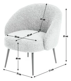 Habitat Ash Boucle Accent Chair - Cream -Habitat Furni Sales 9525380 R E001