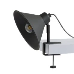 Habitat Loft Industrial Clamp Light - Charcoal