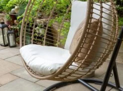 Habitat Dove Rattan Effect Hanging Egg Chair - Natural -Habitat Furni Sales 9530904 R Z003C