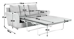 Habitat Carrie Fabric Sofa Bed - Grey -Habitat Furni Sales 9531161 R E001