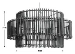 Habitat Bamboo 2 Tier Pendant Shade - Black -Habitat Furni Sales 9537653 R E001