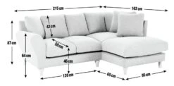 Habitat Carrie Fabric Left Hand Corner Chaise Sofa - Grey -Habitat Furni Sales 9539084 R Z010A