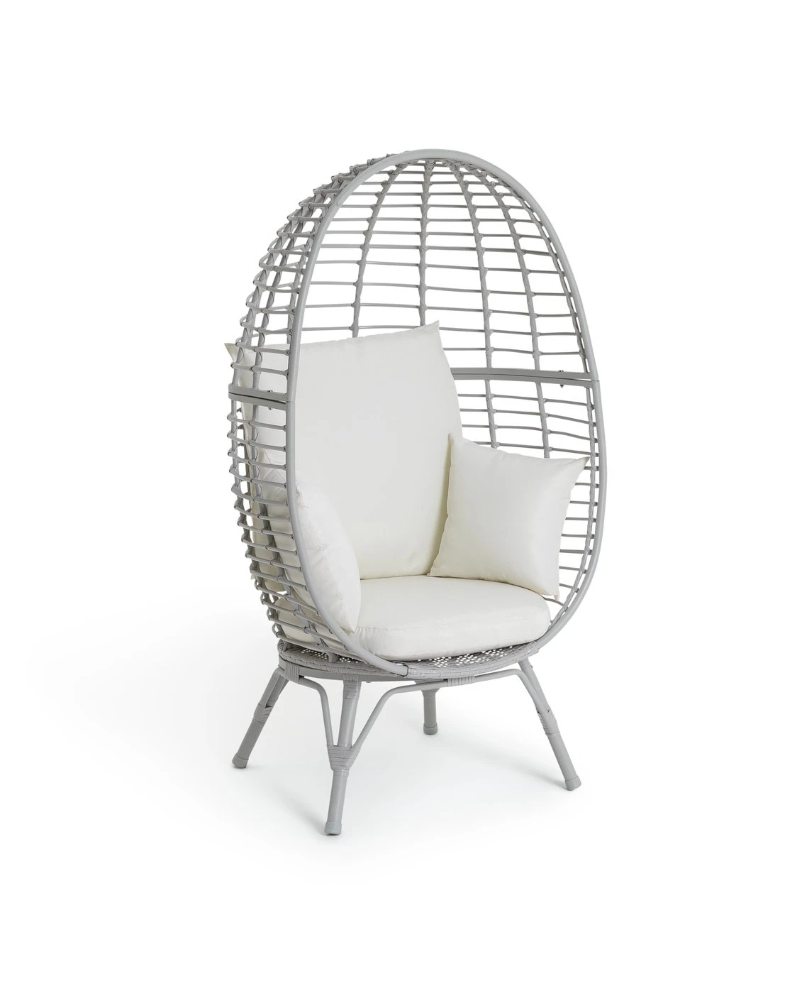 Habitat Kora Rattan Effect Garden Egg Chair - Grey Habitat Kora Rattan Effect Garden Egg Chair - Grey -Habitat Furni Sales 9540815 R Z001A