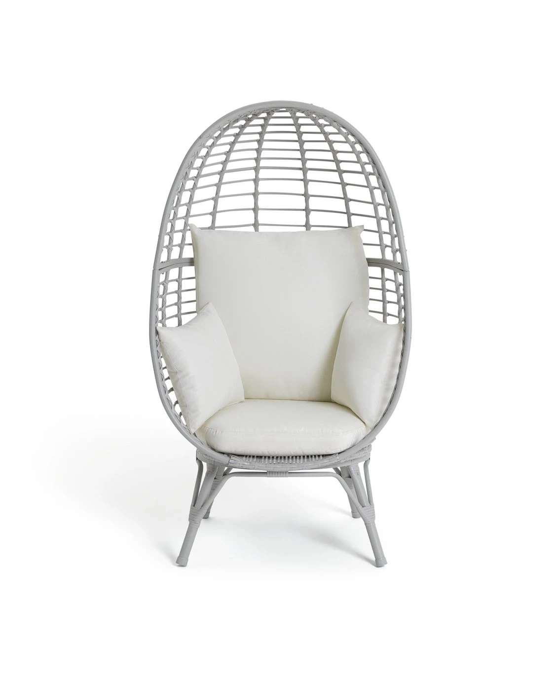 Habitat Kora Rattan Effect Garden Egg Chair - Grey Habitat Kora Rattan Effect Garden Egg Chair - Grey -Habitat Furni Sales 9540815 R Z002A
