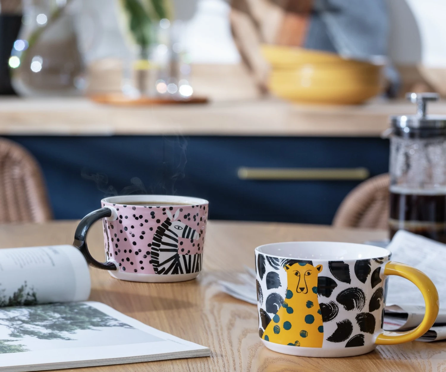 Habitat Global Set of 4 Decal Mug Set Habitat Global Set Of 4 Decal Mug Set -Habitat Furni Sales 9544244 R Z001C