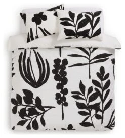 Habitat Cotton Floral Black & White Bedding Set - Double -Habitat Furni Sales 9547791 R Z002A