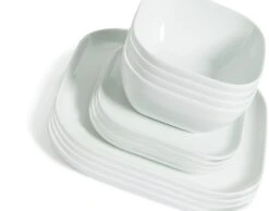 Habitat Riko Square 12 Piece Dinner Set - White -Habitat Furni Sales 9550874 R Z005A
