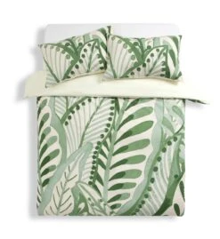 Habitat Cotton 180TC Maxi Leaf Green Bedding Set - Single -Habitat Furni Sales 9555374 R Z002A