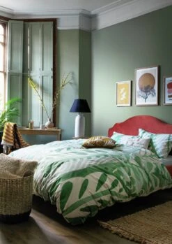 Habitat Cotton 180TC Maxi Leaf Green Bedding Set - Single -Habitat Furni Sales 9555374 R Z005C