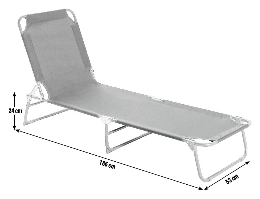 Habitat Folding Metal Sun Lounger - Charcoal Habitat Folding Metal Sun Lounger - Charcoal -Habitat Furni Sales 9555927 R E001