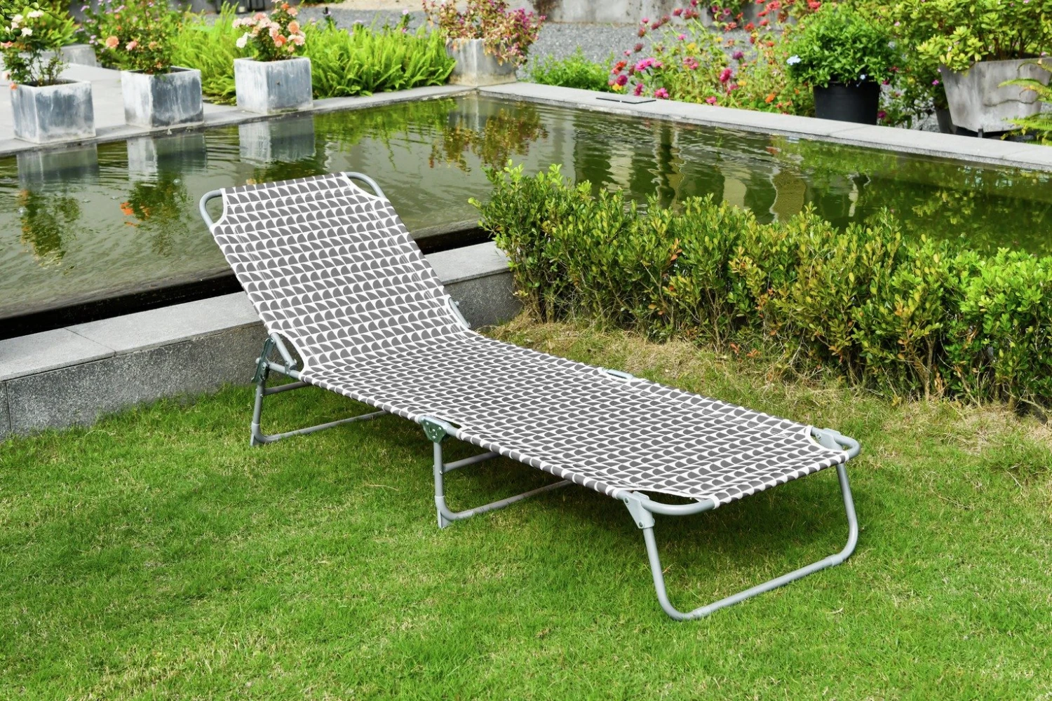 Habitat Folding Metal Sun Lounger - Charcoal Habitat Folding Metal Sun Lounger - Charcoal -Habitat Furni Sales 9555927 R Z002C