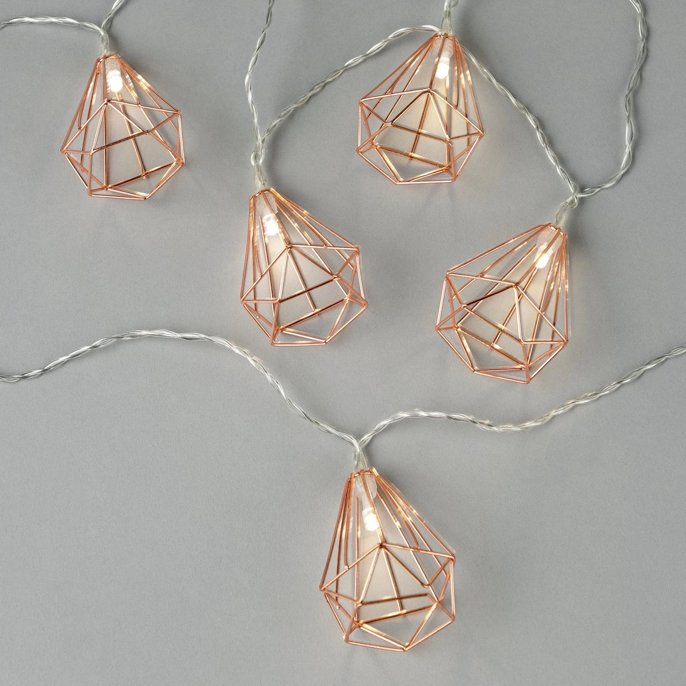 Habitat Warm White Geo Pendant Solar LED String Lights Habitat Warm White Geo Pendant Solar LED String Lights -Habitat Furni Sales 9559521 R Z001A