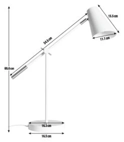 Habitat Vesper Cone Task Table Lamp - White & Gold -Habitat Furni Sales 9559648 R E001