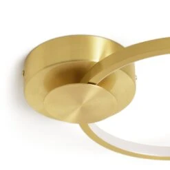 Habitat Pill Metal LED Flush Ceiling Light - Brushed Brass -Habitat Furni Sales 9559851 R Z003A