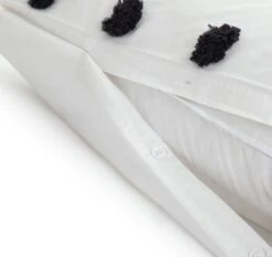 Habitat Cotton Tufted Spot White & Black Bedding Set -Single -Habitat Furni Sales 9560651 R Z004A