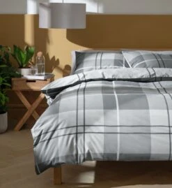 Habitat Check Charcoal Grey Bedding Set - Single 6 Habitat Check Charcoal Grey Bedding Set - Single -Habitat Furni Sales 9561155 R Z005A