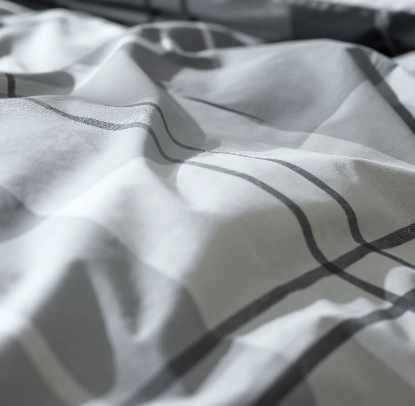 Habitat Check Charcoal Grey Bedding Set - Single Habitat Check Charcoal Grey Bedding Set - Single -Habitat Furni Sales 9561155 R Z006A