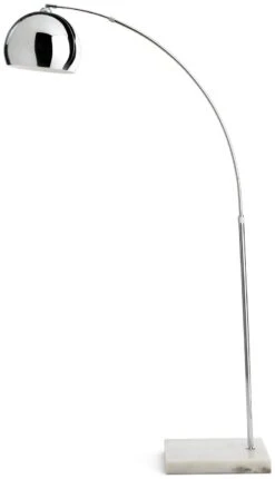 Habitat Nalone Arc Floor Lamp – Chrome & Marble 1 Habitat Nalone Arc Floor Lamp – Chrome & Marble -Habitat Furni Sales 9562415 R Z001C
