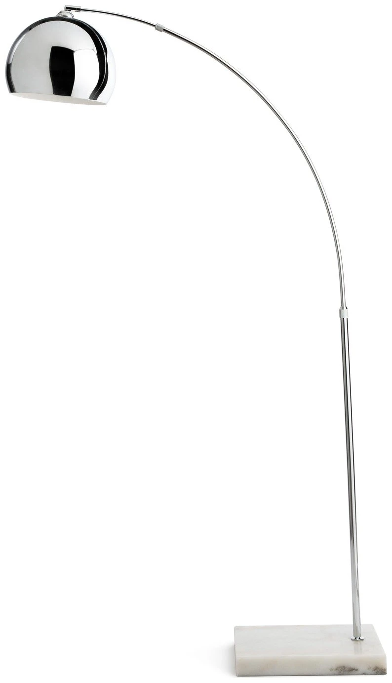 Habitat Nalone Arc Floor Lamp – Chrome & Marble Habitat Nalone Arc Floor Lamp – Chrome & Marble -Habitat Furni Sales 9562415 R Z001C