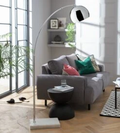 Habitat Nalone Arc Floor Lamp – Chrome & Marble 8 Habitat Nalone Arc Floor Lamp – Chrome & Marble -Habitat Furni Sales 9562415 R Z002C