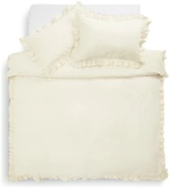 Habitat Cotton 180TC Frilled Cream Bedding Set - Single -Habitat Furni Sales 9563146 R Z002A