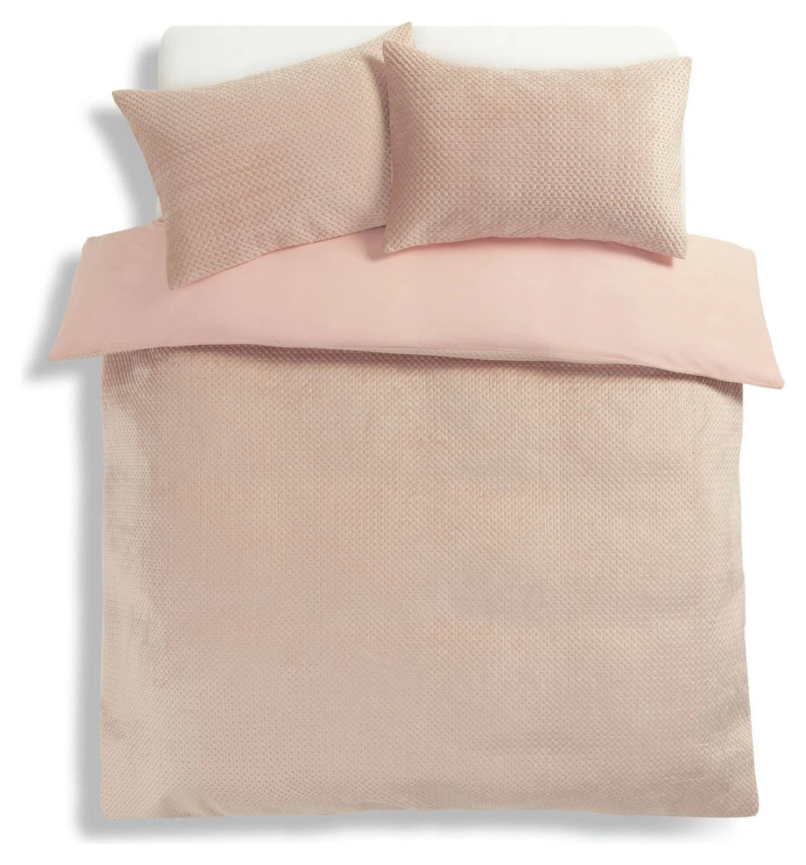 Habitat Pinsonic Velvet Plain Pink Bedding Set - Double Habitat Pinsonic Velvet Plain Pink Bedding Set - Double -Habitat Furni Sales 9570311 R Z002A