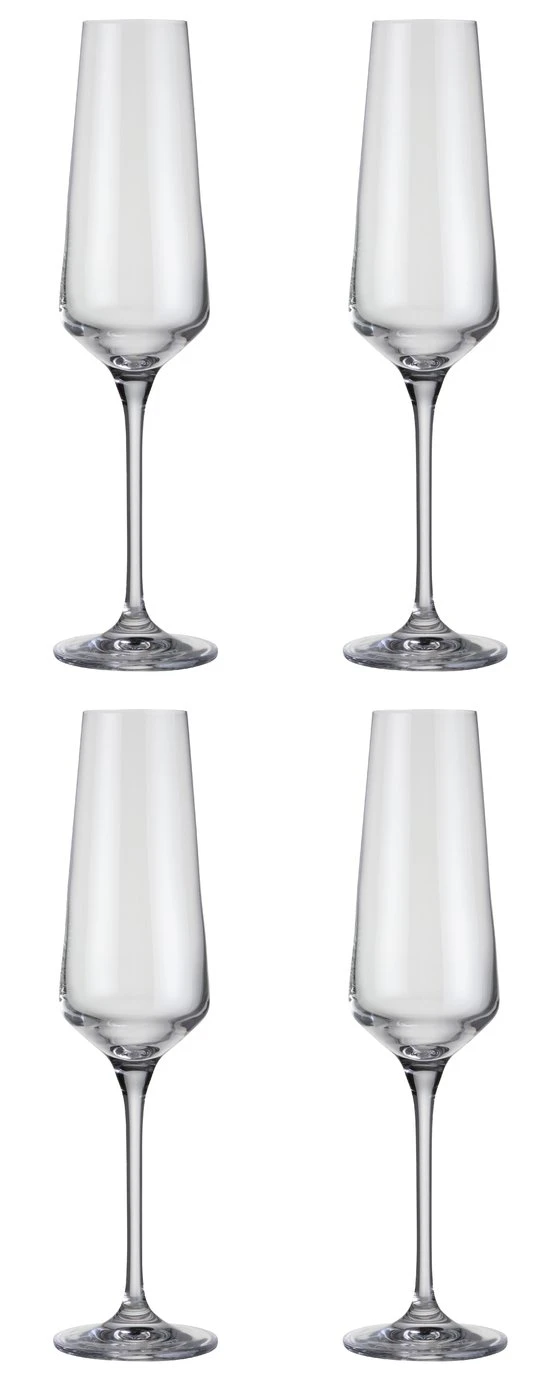 Habitat Dalston Set of 4 Champagne Flutes Habitat Dalston Set Of 4 Champagne Flutes -Habitat Furni Sales 9570885 R Z001A