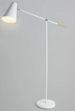 Habitat Vesper Cone Task Floor Lamp - White -Habitat Furni Sales 9572632 R Z003C