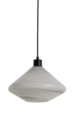 Habitat Lati Marble Glass Pendant - Black & White -Habitat Furni Sales 9573569 R Z002C