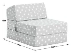 Habitat Kids Grey Stars Chair Bed -Habitat Furni Sales 9577596 R E001